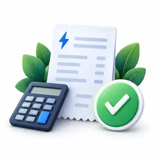 Samlet elpris med regning, lommeregner og godkendelse